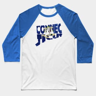 Connecticut Typo Map Baseball T-Shirt